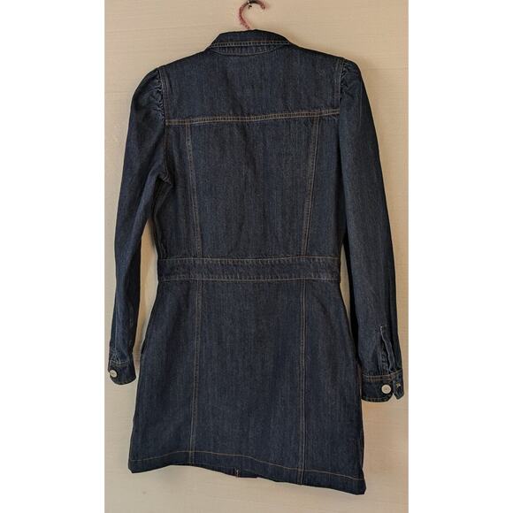 Rails Lisette Raw Denim Dress button down long sleeve, denim shirtdress, Medium - Picture 5 of 6